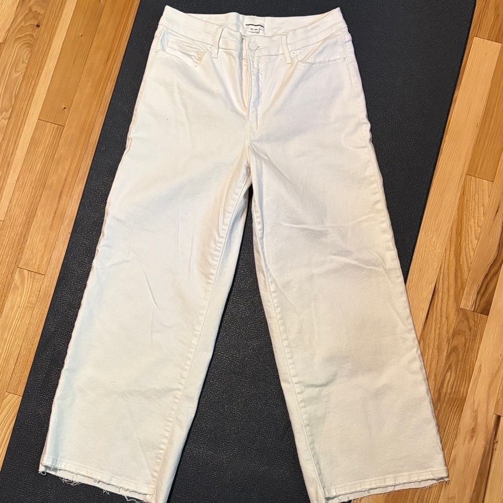 Good American nwot Women's White Wide-Leg Jeans